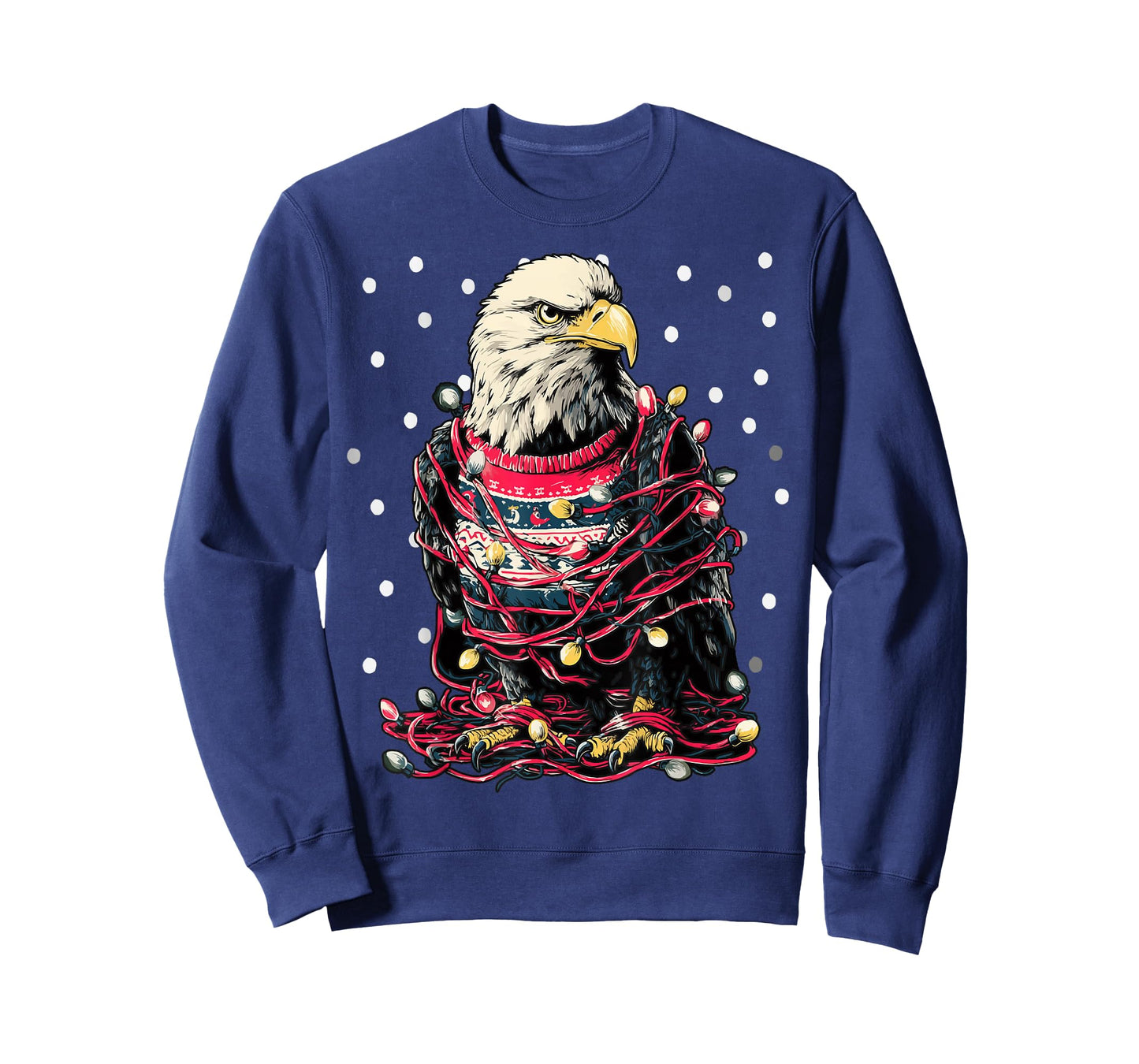 Cute Eagle with Christmas Lights Snow Animal Snowy Winter T-Shirt