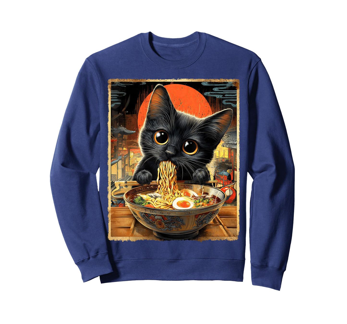 Funny Ramen Cat Noodle Lovers Anime Otaku T-Shirt