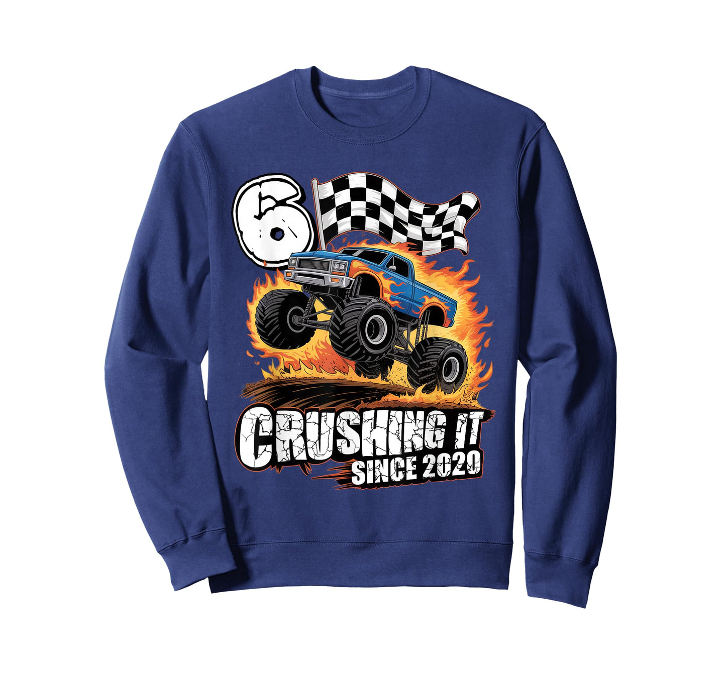 Birthday Monster Truck 6 Year Old Boys 6th Party Born 2020 T-Shirt