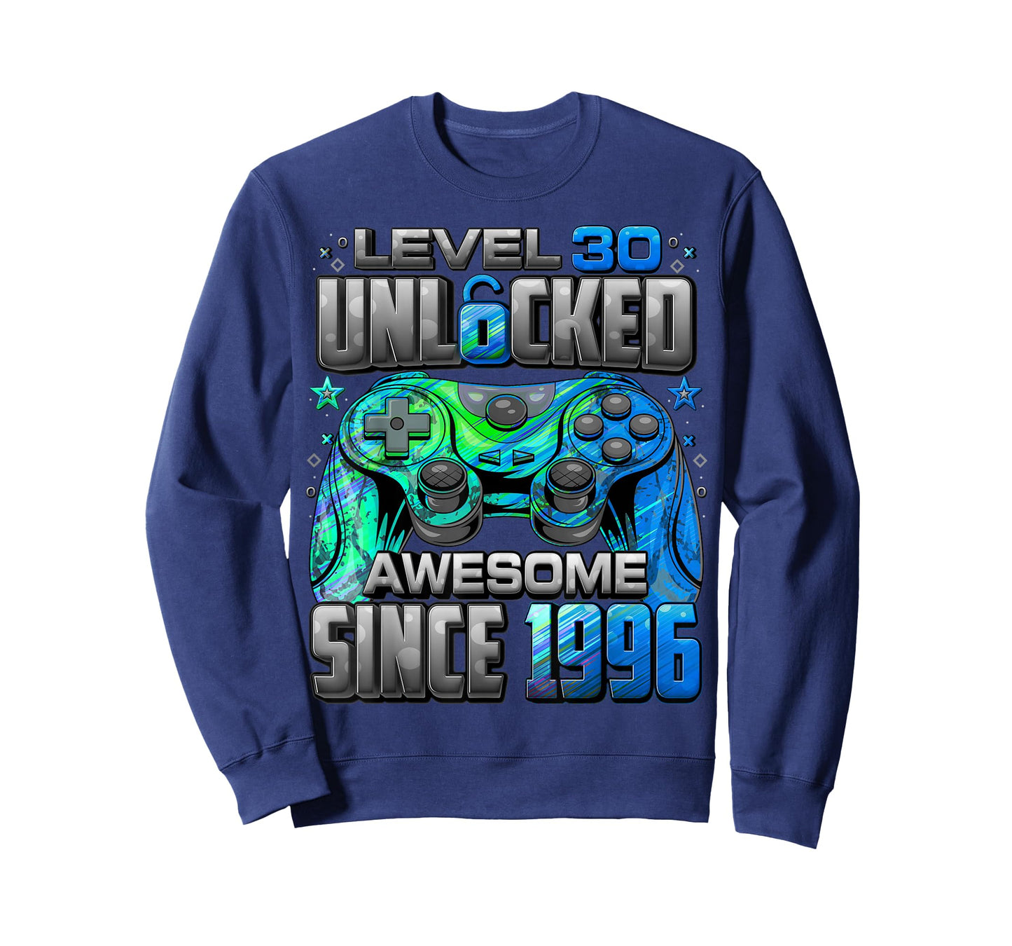 Level 30 Unlocked Awesome Since 1996 30th Birthday Gaming T-Shirt