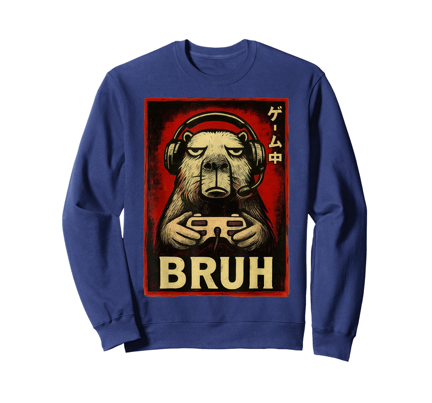 Funny Capybara Gamer Bruh Graphic Tee Men Boys Teens Gaming T-Shirt