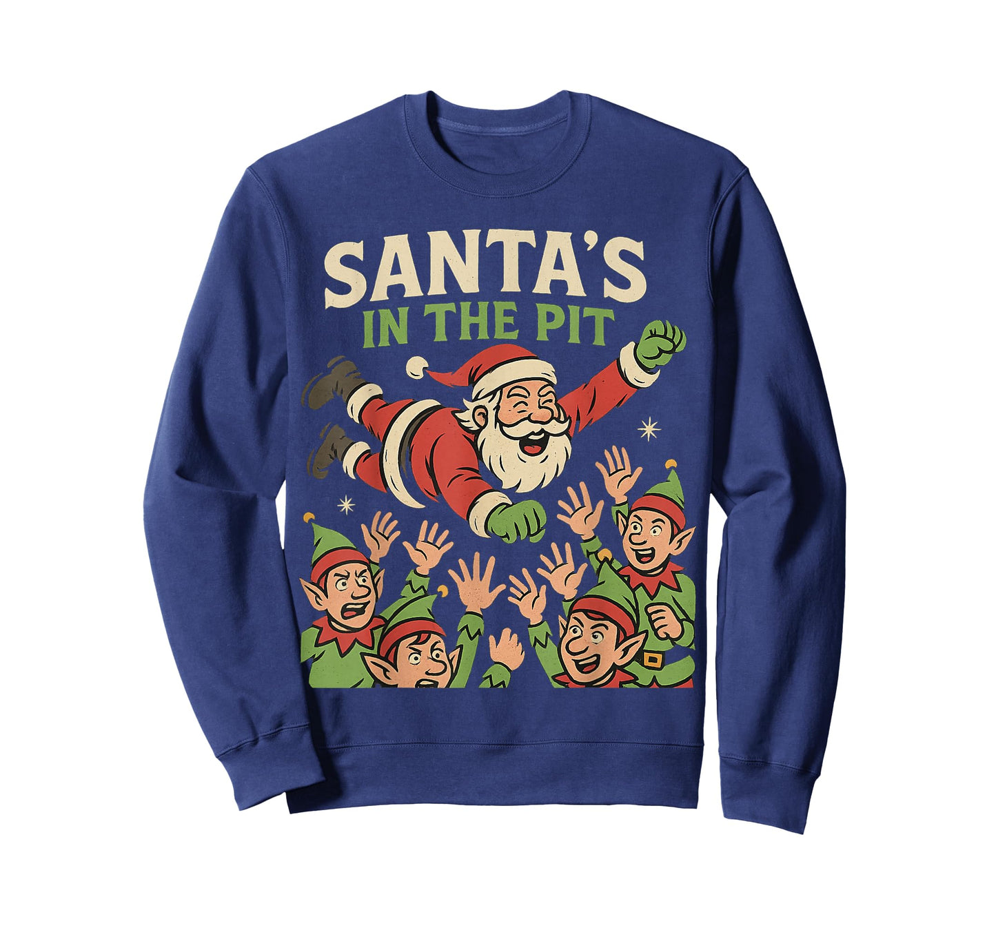 Santa's in The Mosh Pit Emo Christmas Music Lover Sad Gothic T-Shirt