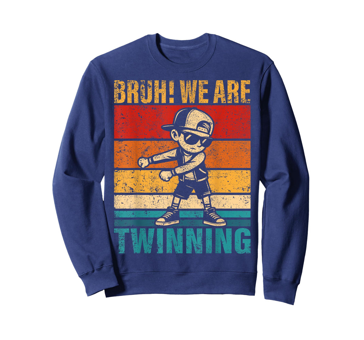 Retro Bruh We are Twinning Flossing Boy for Boys Kids Men T-Shirt