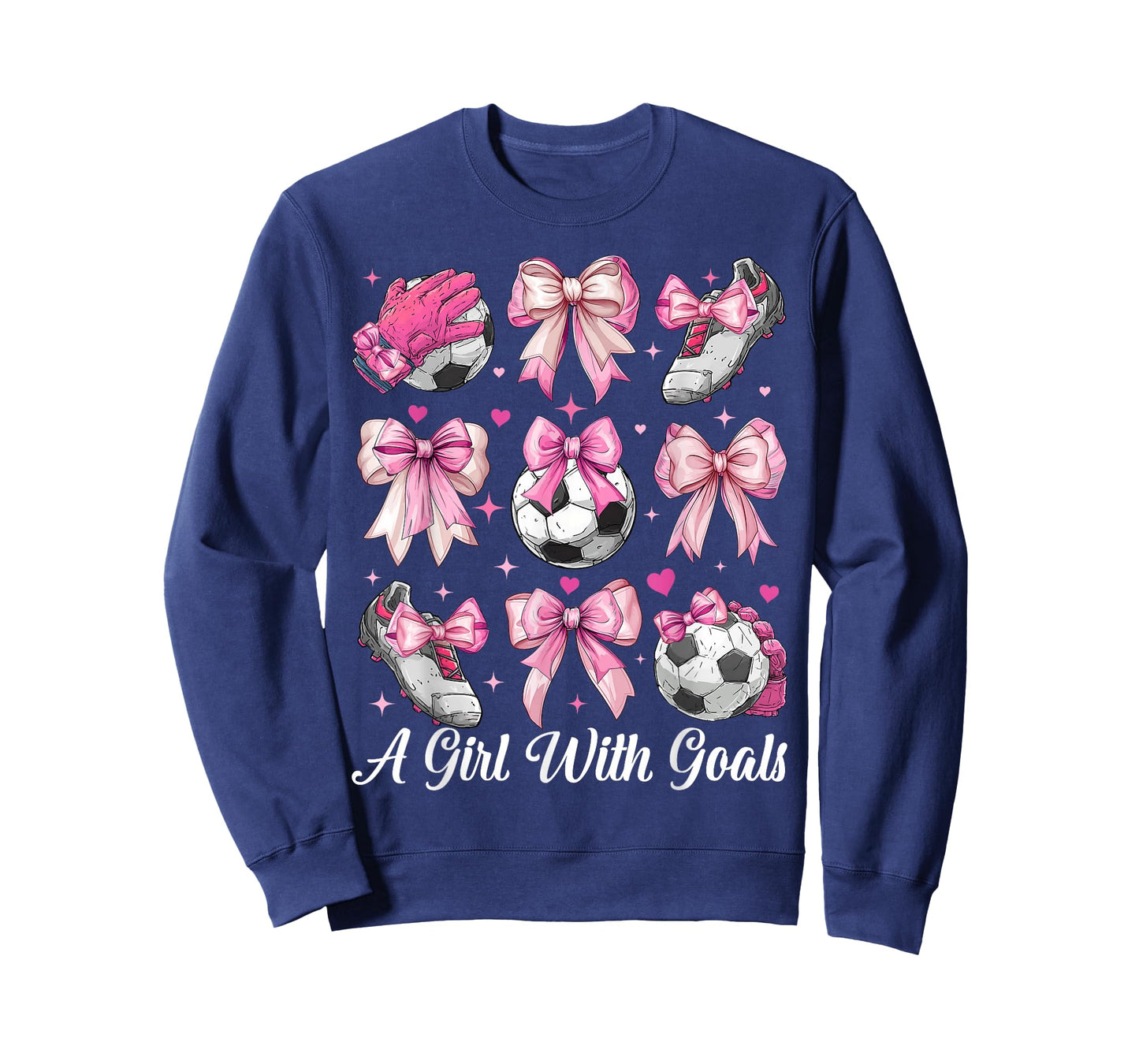 Soccer Player Soccer Girl Coquette Bow A Girl with Goals T-Shirt