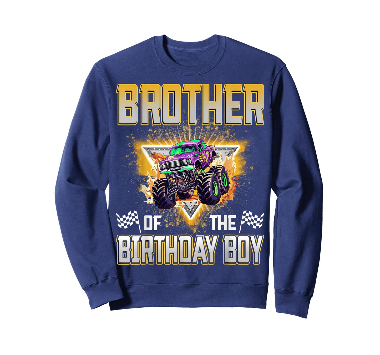 Brother of The Birthday Boy Monster Truck Birthday Family T-Shirt