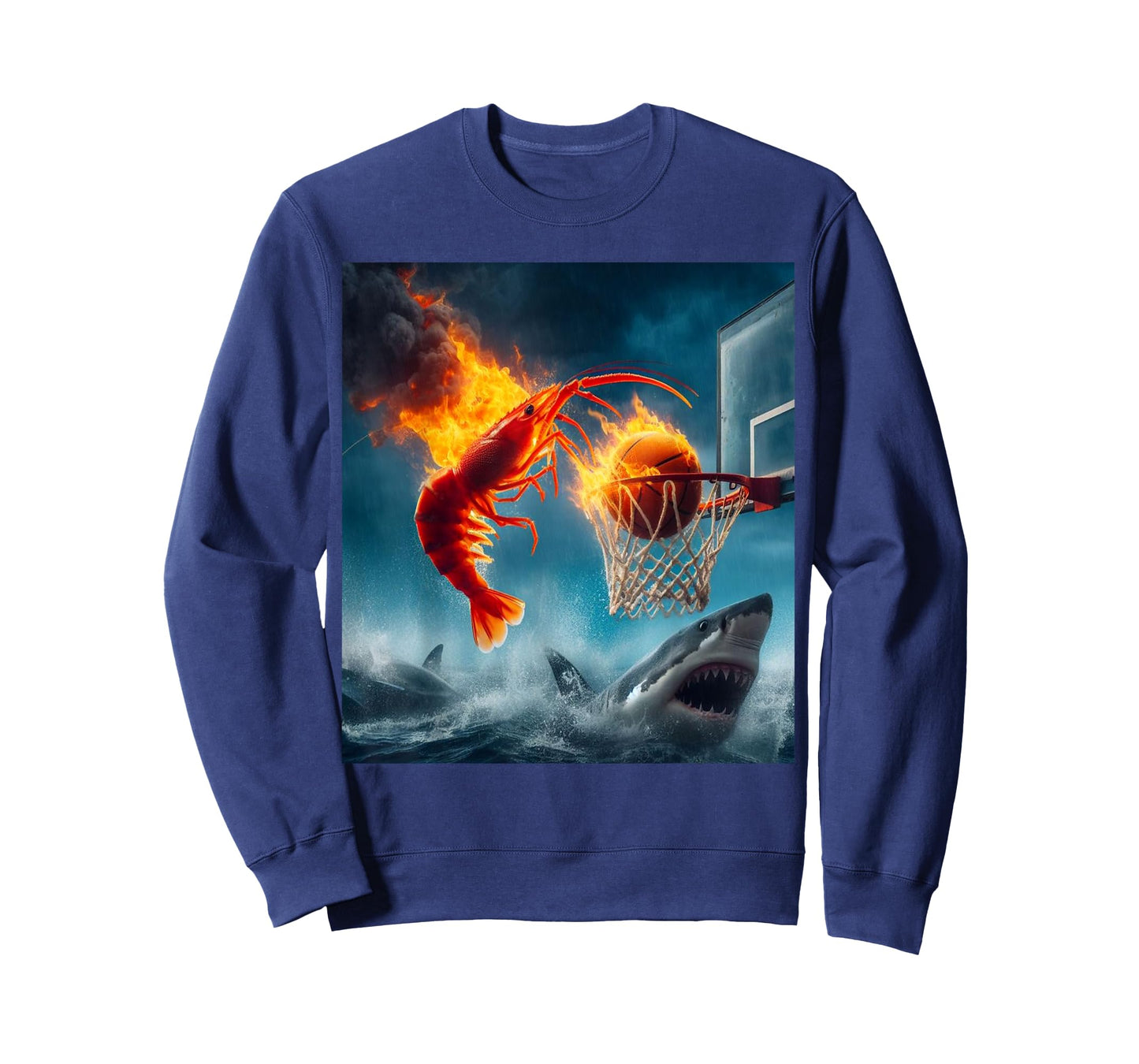 Shrimp Dunking on Shark Meme T-Shirt