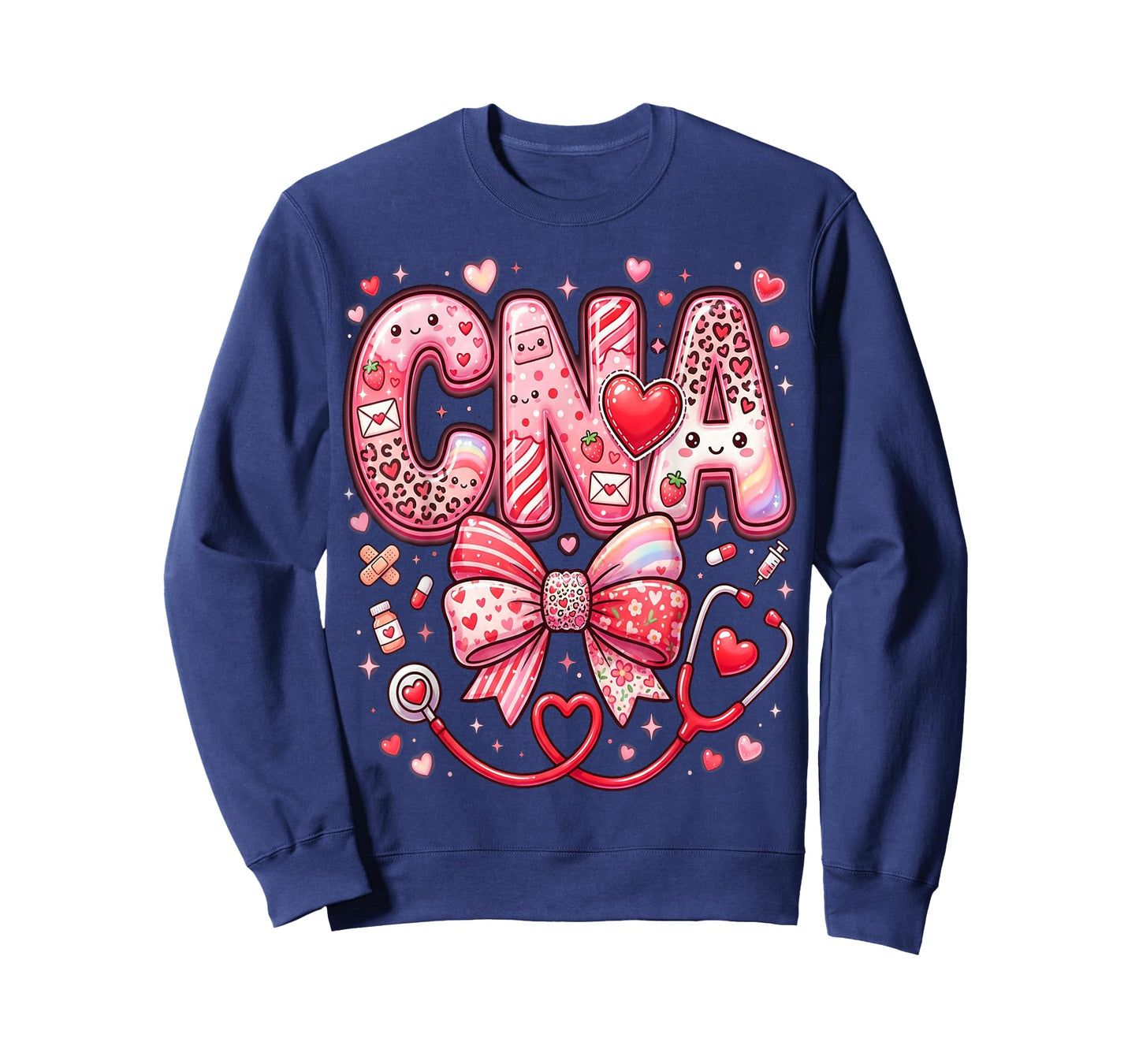Hearts Certified Nursing Assistant Nurse CNA Valentines T-Shirt