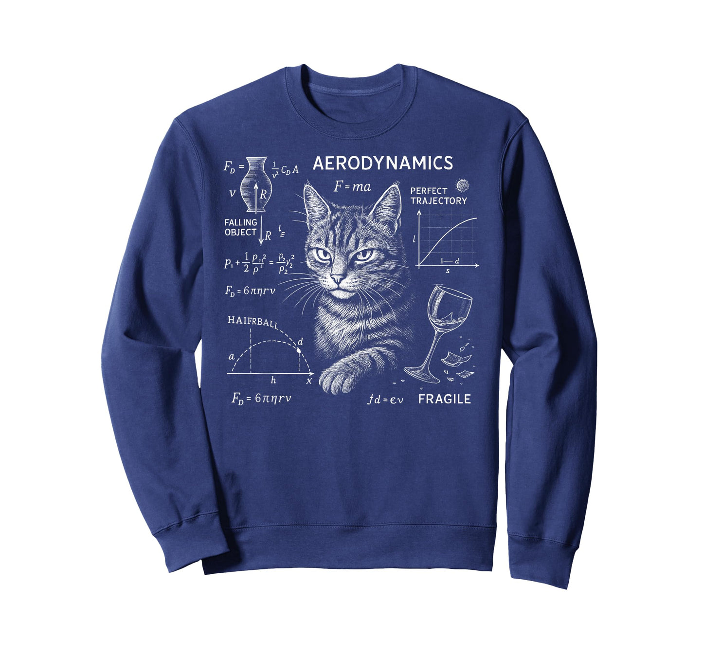Funny Cat Math Physics Equations Science Humor T-Shirt