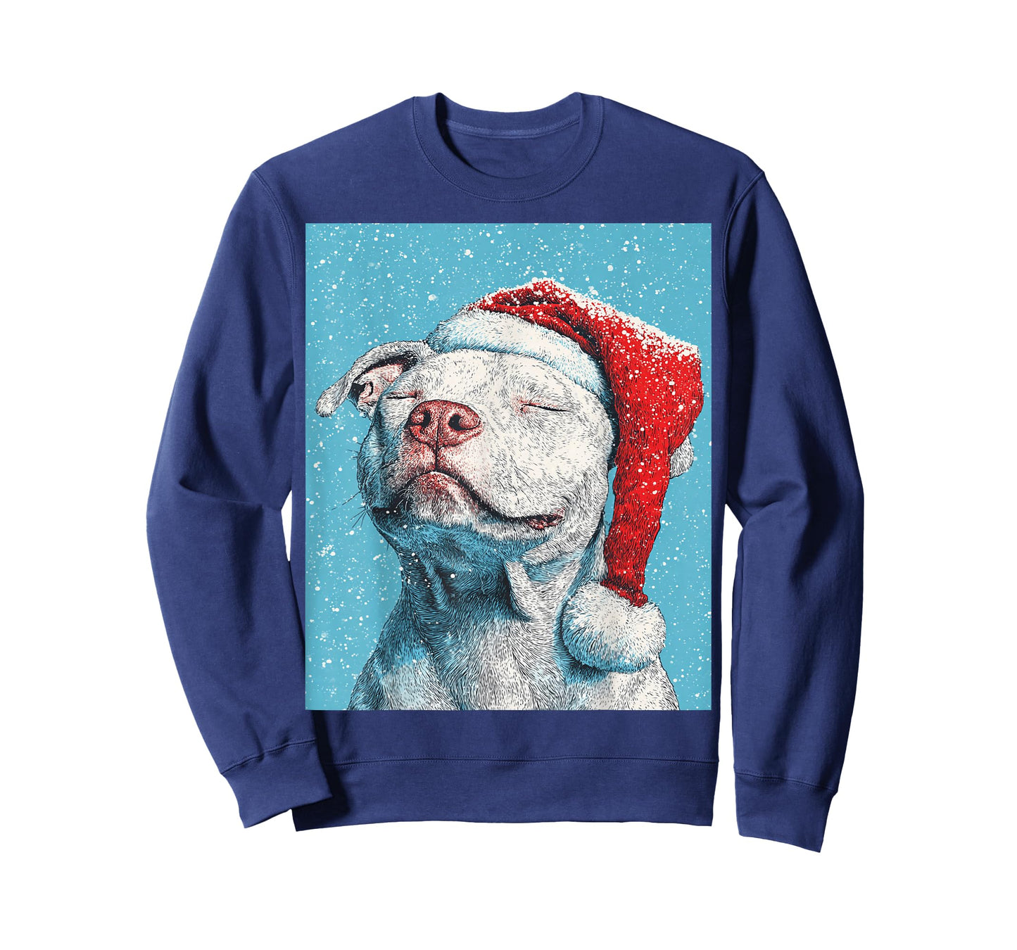 White Pitbull Christmas T-Shirt
