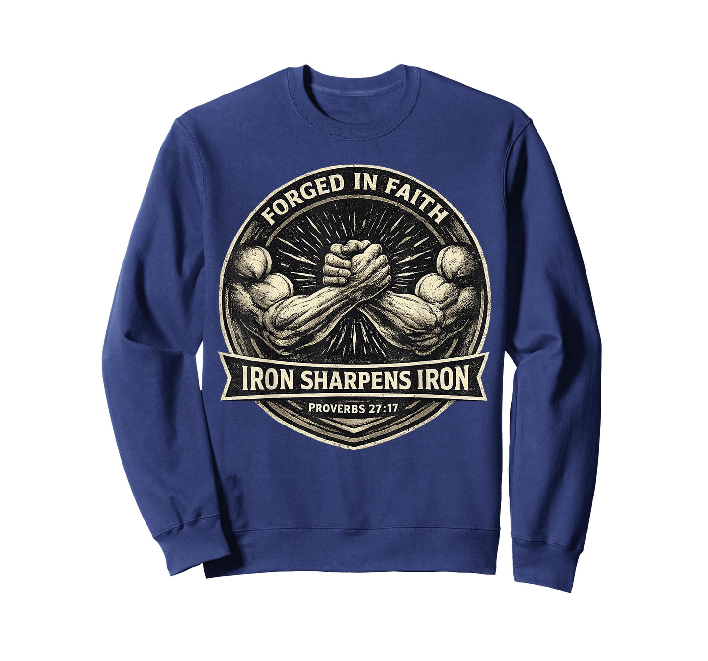 Iron Sharpen's Iron Christian Men Bible Scripture Gym Workou T-Shirt