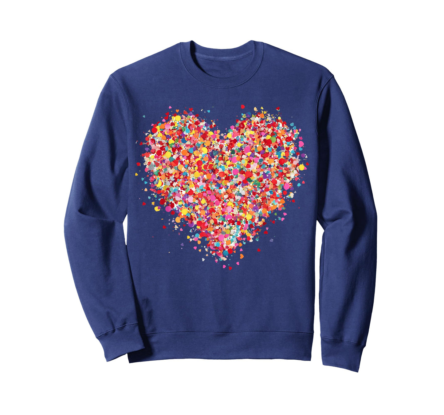 Valentine Colorful Confetti Heart Men Women Kid T-Shirt