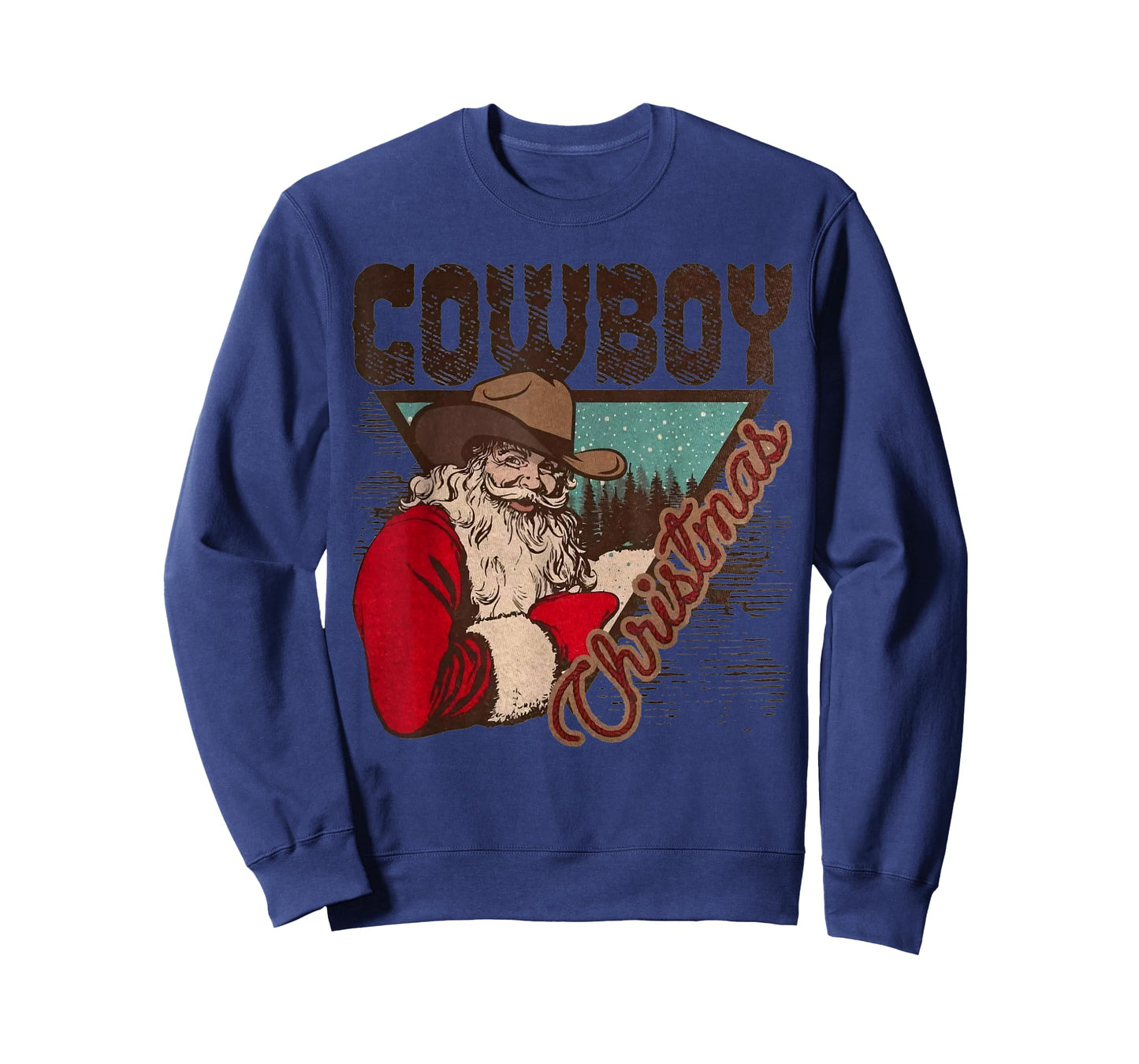 Cowboy Santa Claus Merry Christmas Western Country T-Shirt