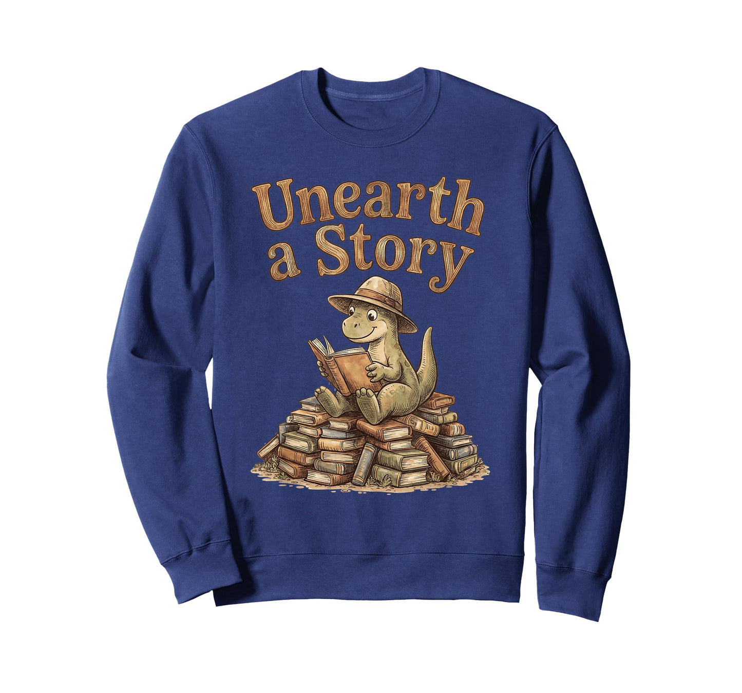 Unearth a Story Archeology Dinosaur Reading T-Shirt