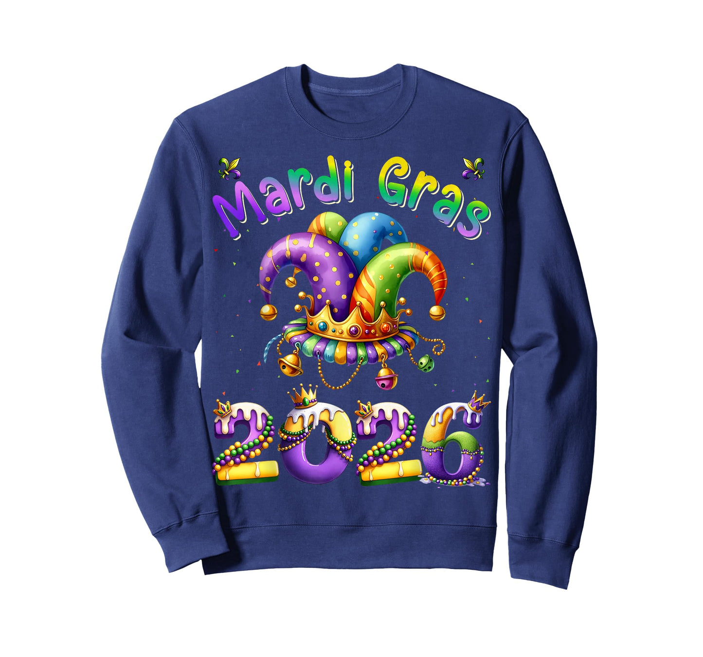 Mardi Gras 2026 Jester Outfit Kids Girls Boys Men Women T-Shirt