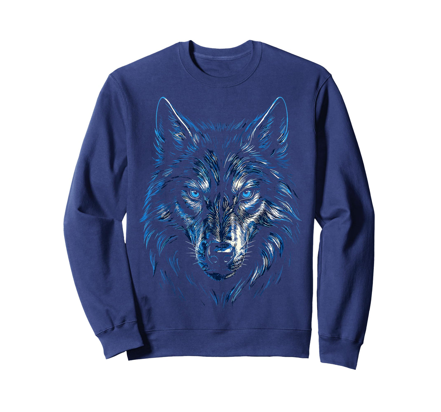 Blue Wolf Head T-Shirt