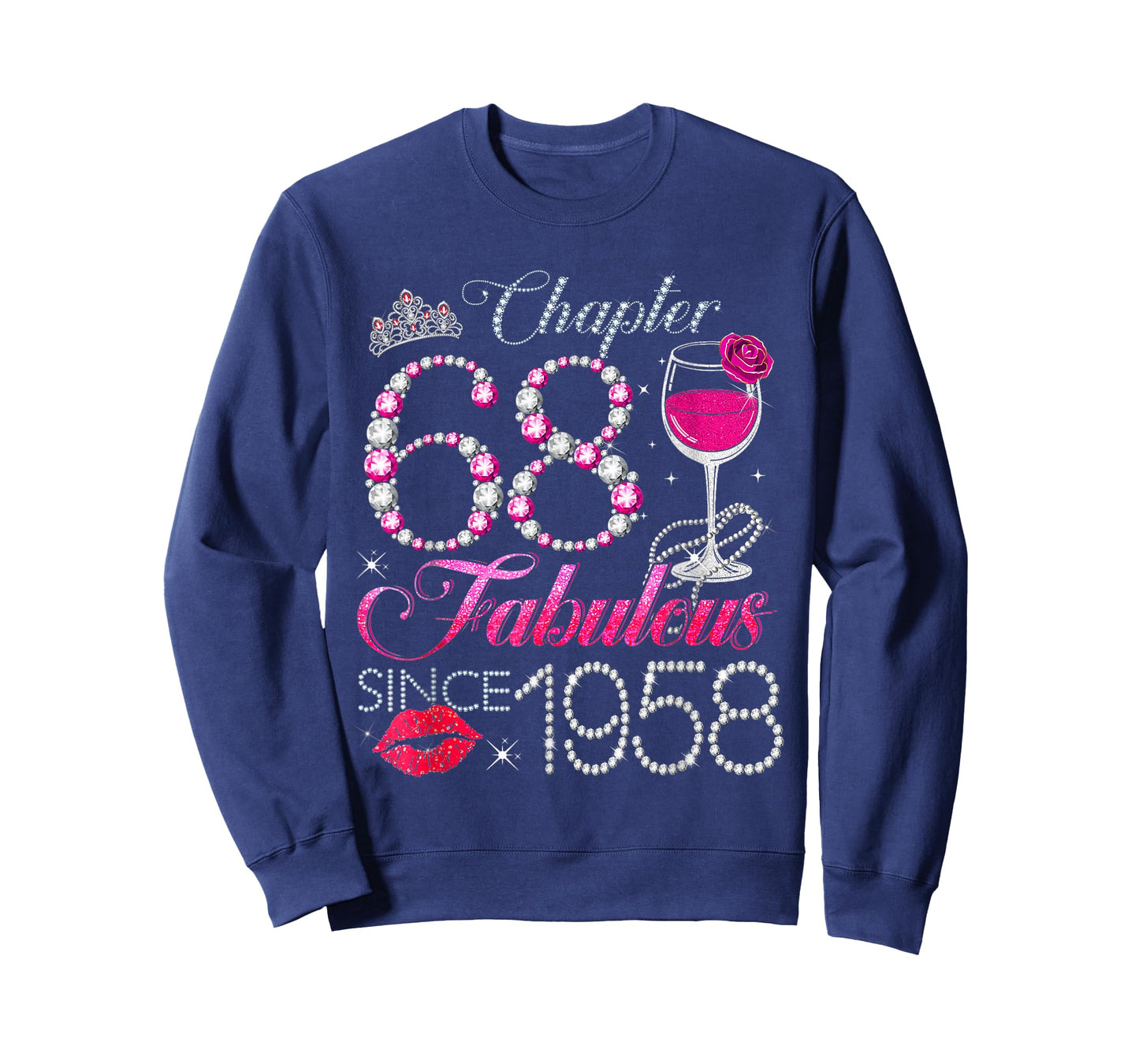 Chapter 68 Fabulous Since 1958 68th Birthday Queen Diamond T-Shirt