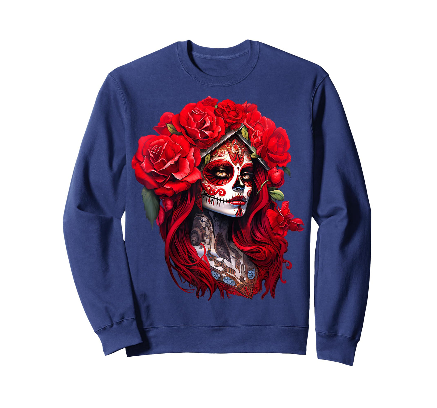 De Los Muertos La Catrina Day of The Dead Sugar Skull Women T-Shirt