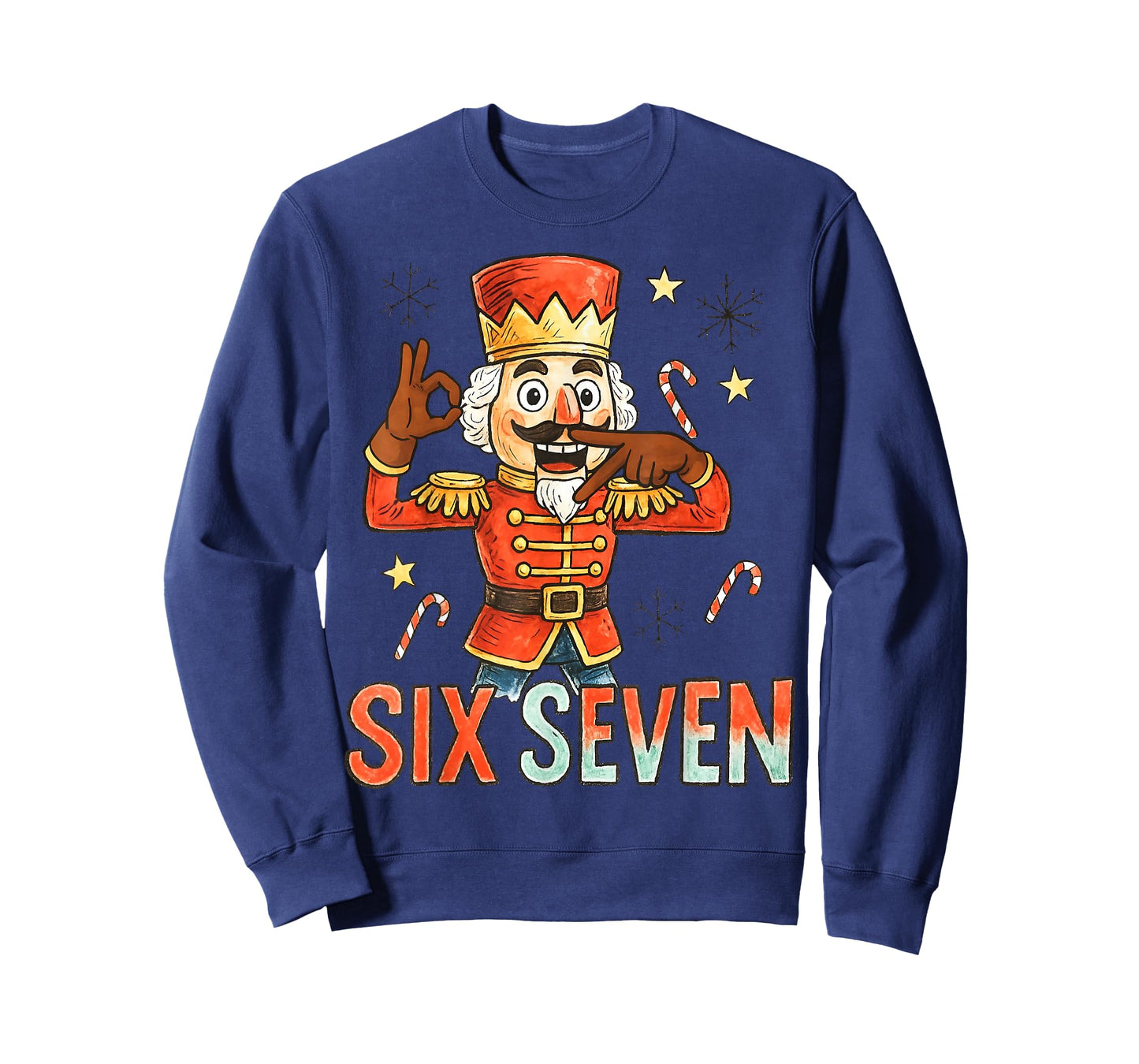 Funny Six Seven Meme Christmas Nutcracker Men Women Kids T-Shirt