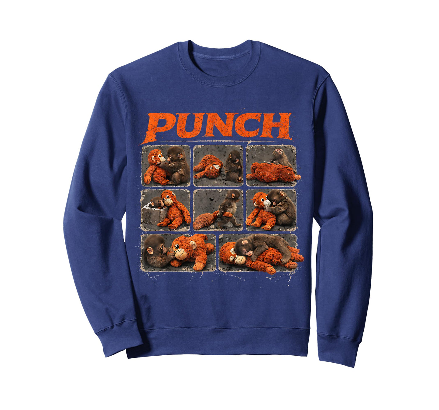 Punch Cute Monkey and Teddy Collage Design T-Shirt