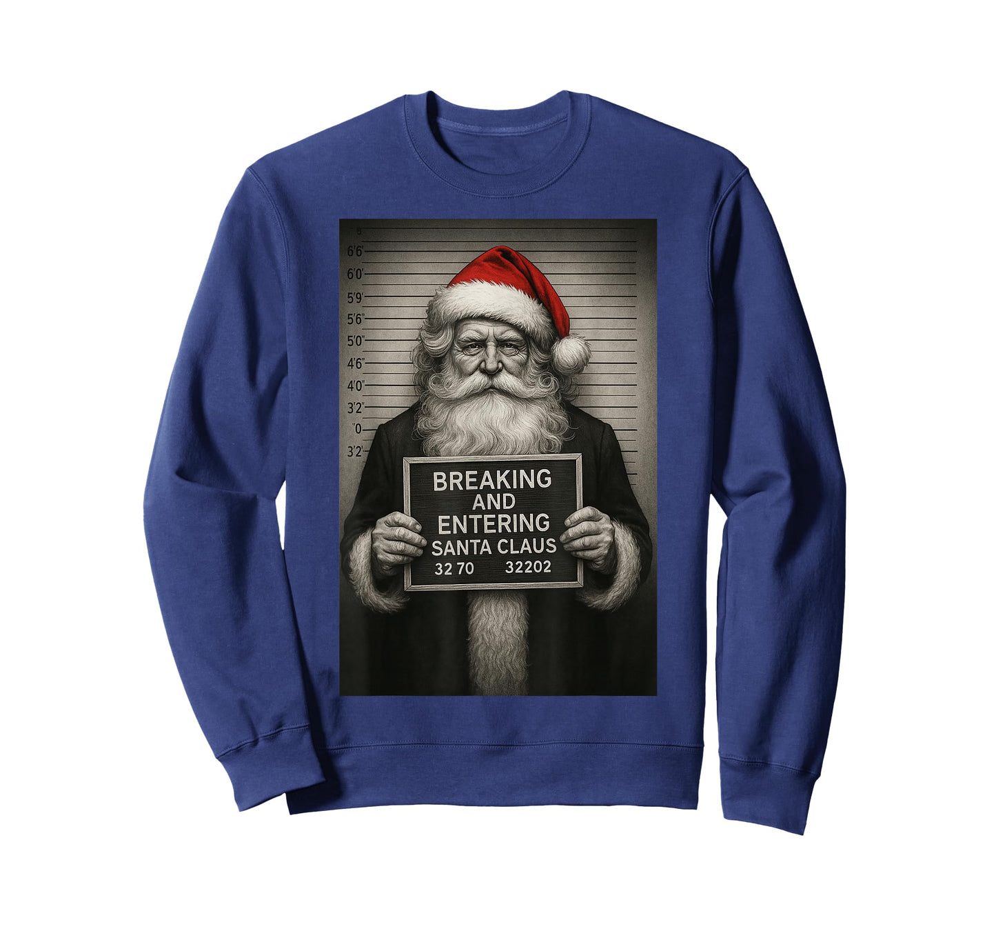 Funny Santa Christmas – Santa Claus Mugshot T-Shirt