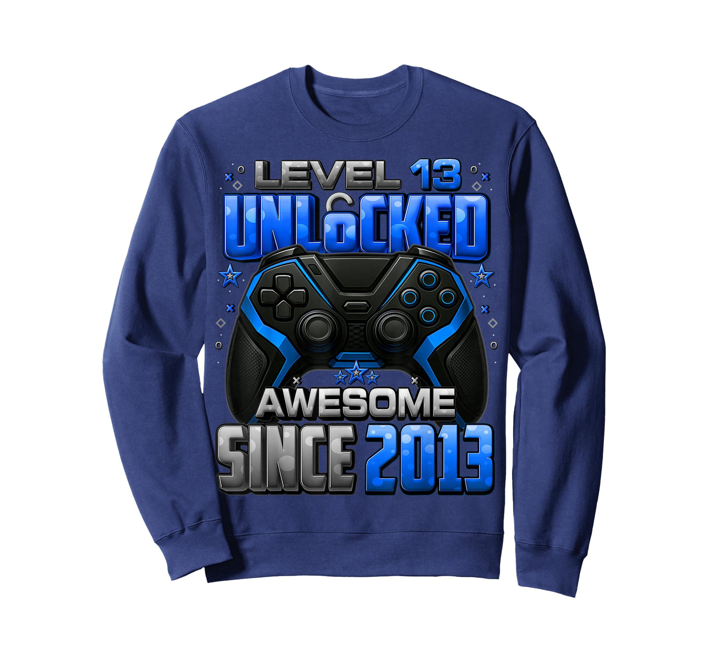 Level 13 Unlocked Awesome Since 2013 13th Birthday Gaming T-Shirt