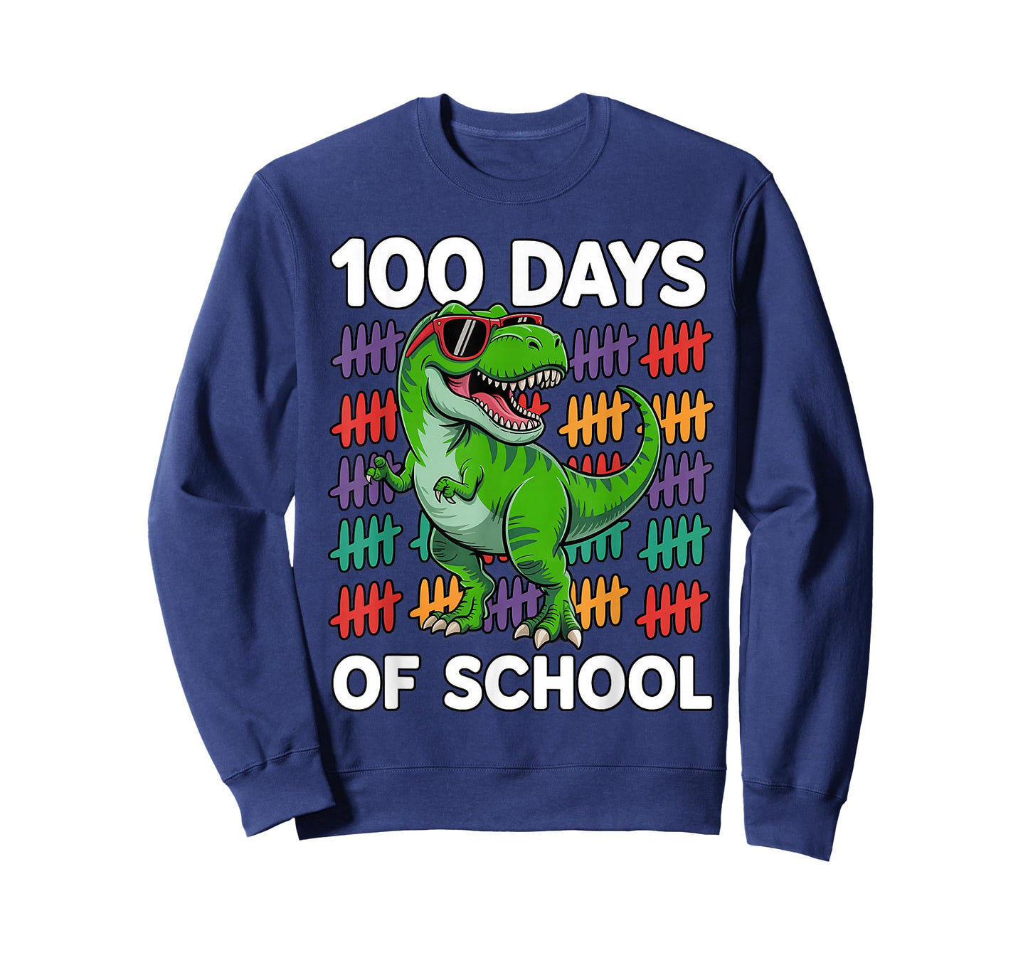 100 Days of School 100th Day Dinosaurs Boys Kids Girls Tee T-Shirt