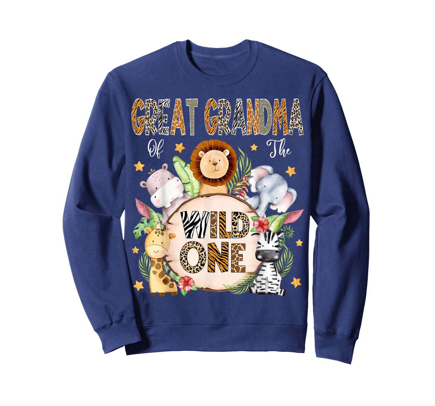 Great Grandma of The Wild One 1St Birthday Kids Safari T-Shirt