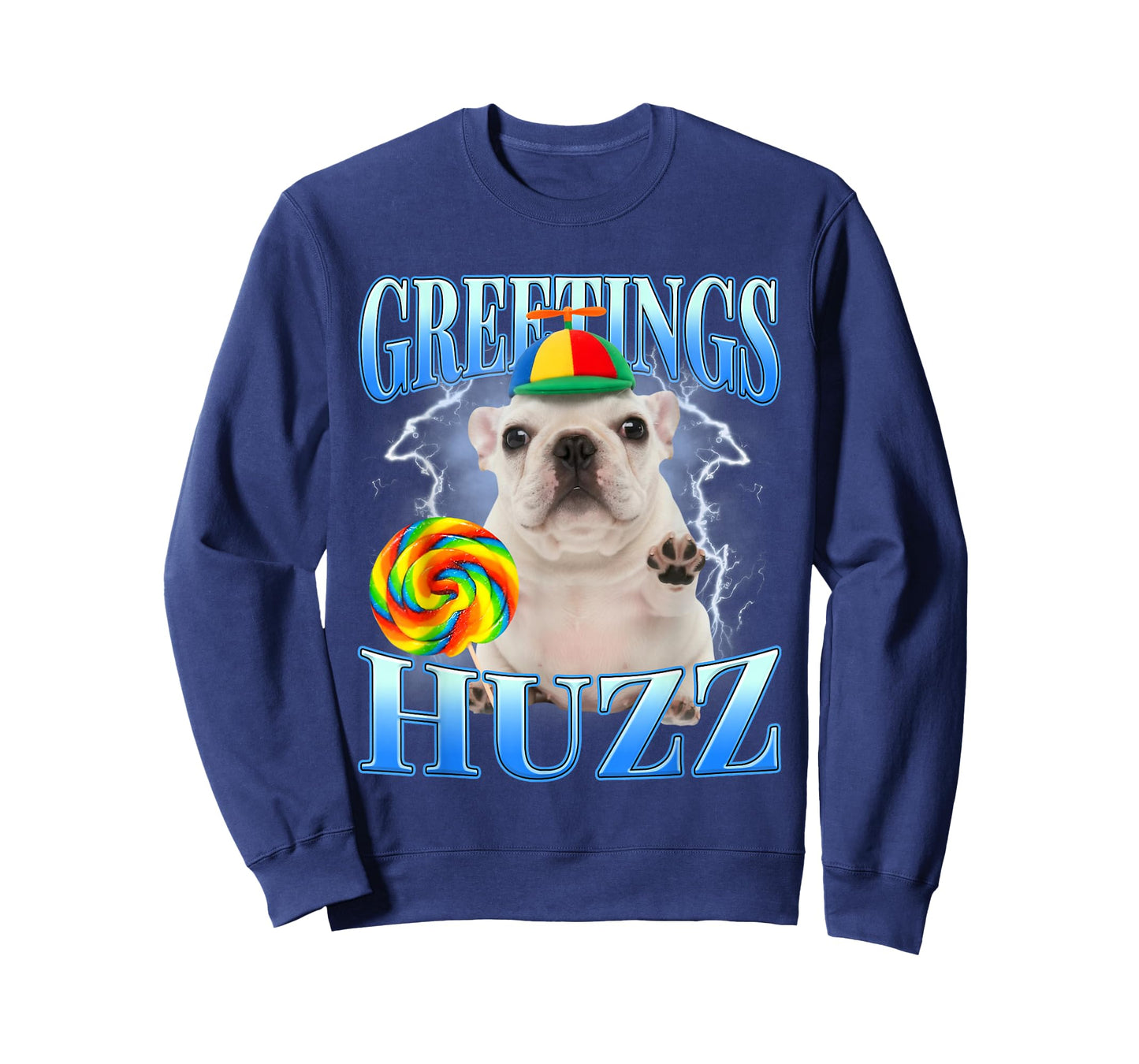 Lollipop Pibble Meme Greetings Huzz Funny Pitbull Y2K Humor T-Shirt