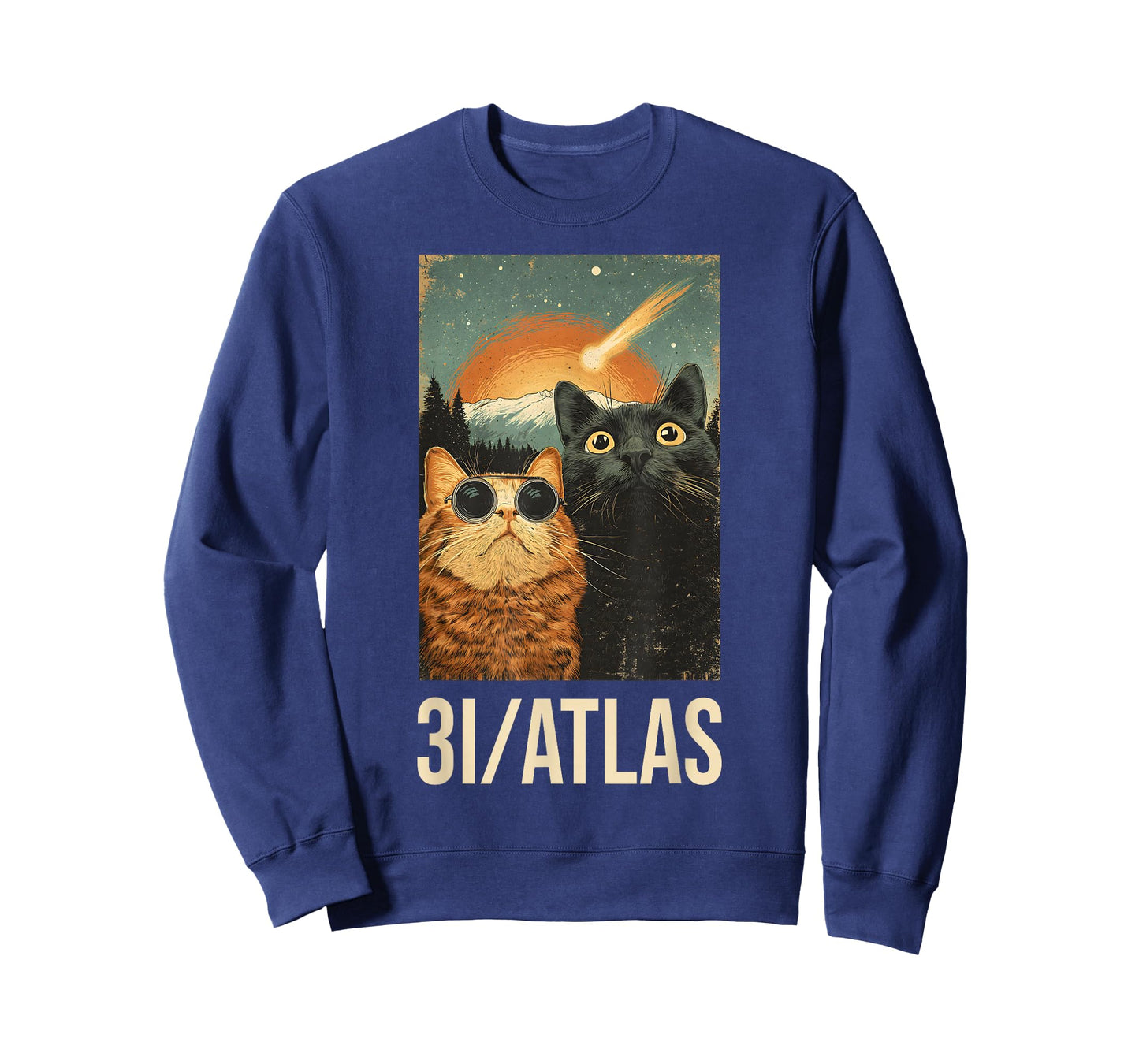 3I/Atlas Funny Cats & UFO Vintage Space Cat Lovers T-Shirt