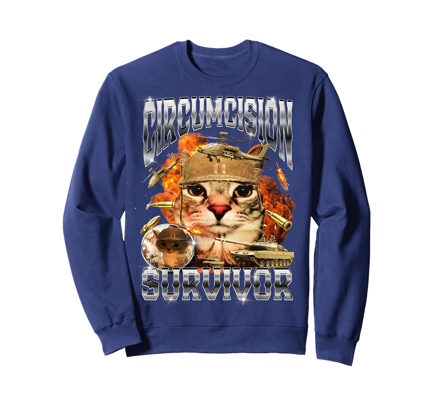 Circumcision Survivor Cat Meme Bootleg Funny T-Shirt
