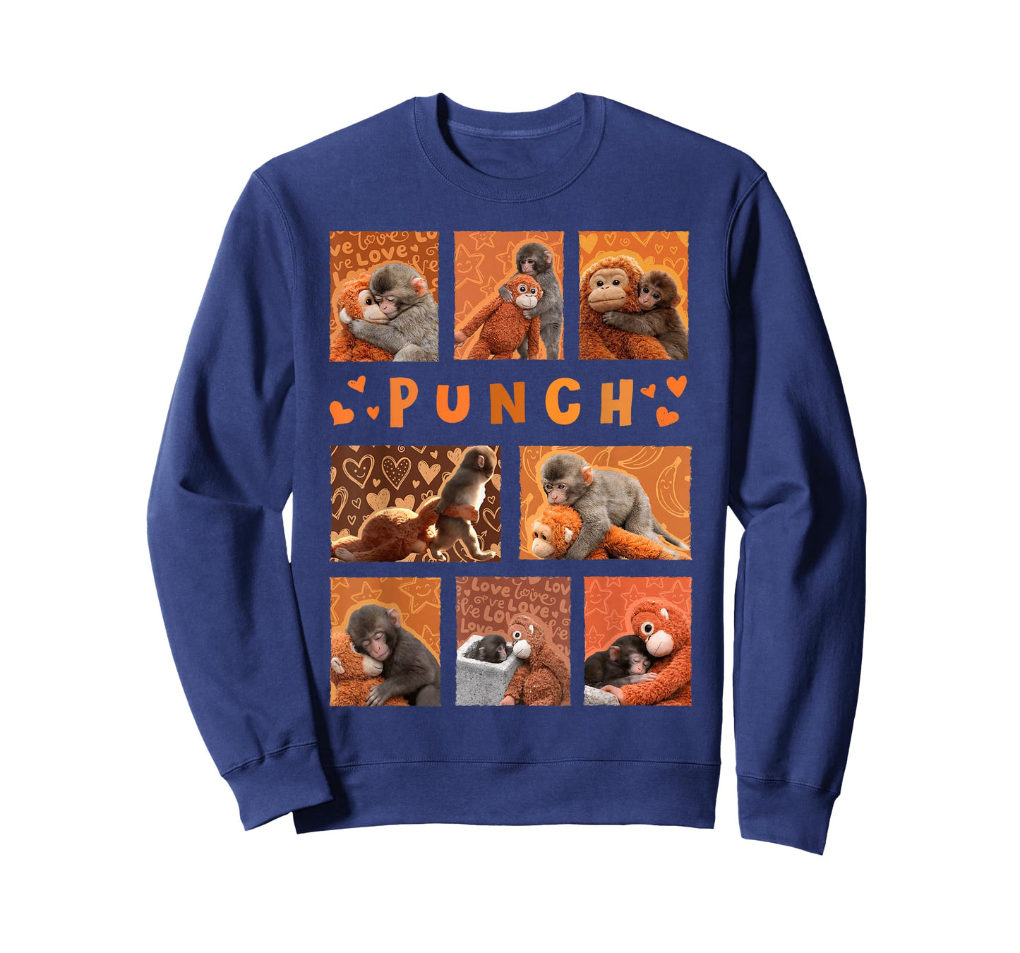 Baby Monkey Punch Mama Monkey Plush Hugs Kids Men Women Cute T-Shirt