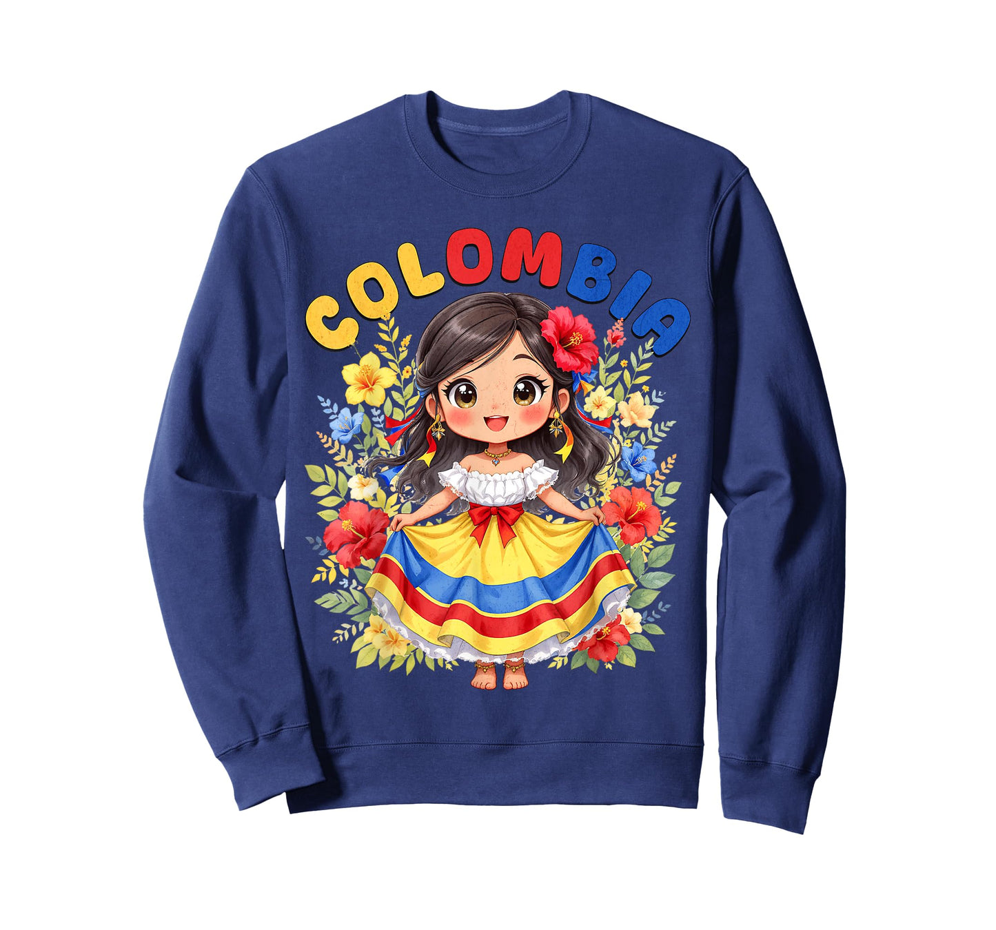Colombian Girl Traditional Dress Culture Pride for Girls T-Shirt