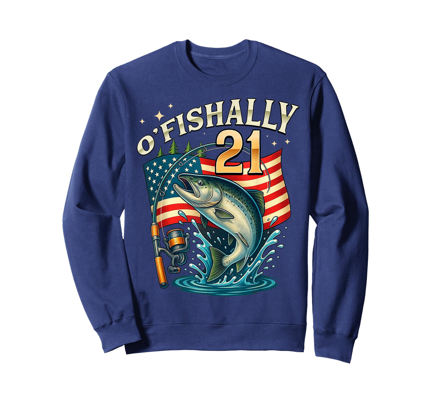 O'fishally 21 Years Old Fishing 21st Birthday Fisherman T-Shirt