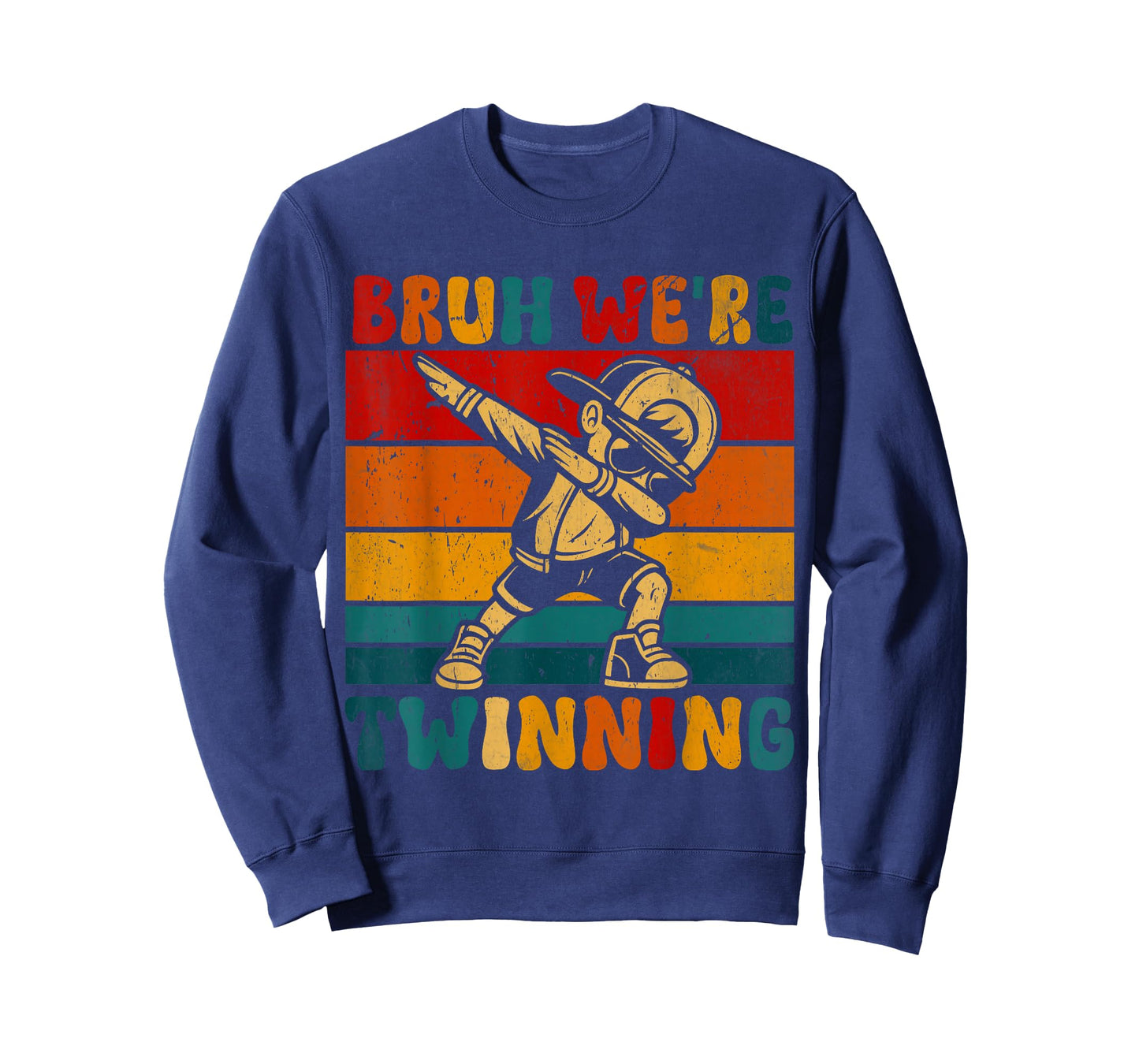 Bruh We are Twinning Kids Boys Funny Twin Day Dabbing T-Shirt