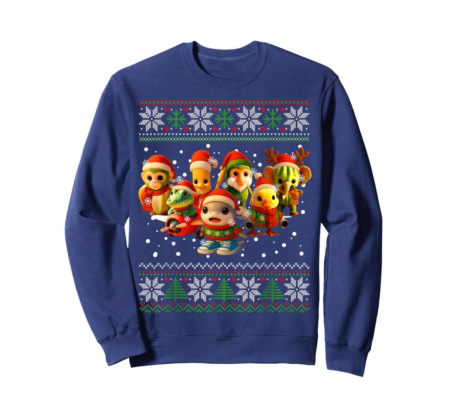 All Baby Brainrot Italian Meme Cute Xmas Ugly Sweater Kids T-Shirt