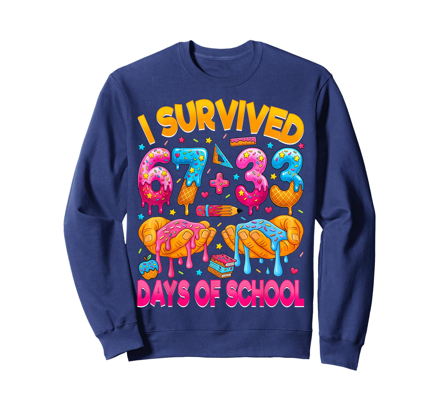 I Survived 67 33 Days of School Six Seven 100 Days of School T-Shirt