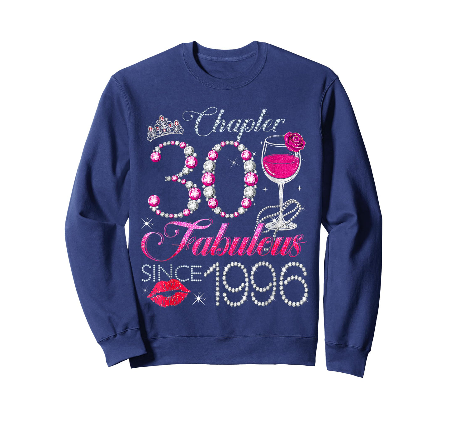Chapter 30 Fabulous Since 1996 30th Birthday Queen Diamond T-Shirt