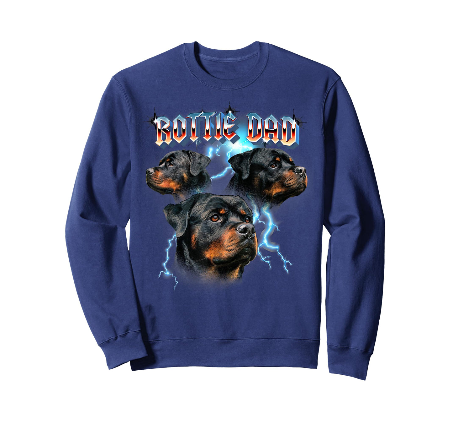 Mens Retro Vintage Black Heavy Metal Band Rottweiler Lover T-Shirt