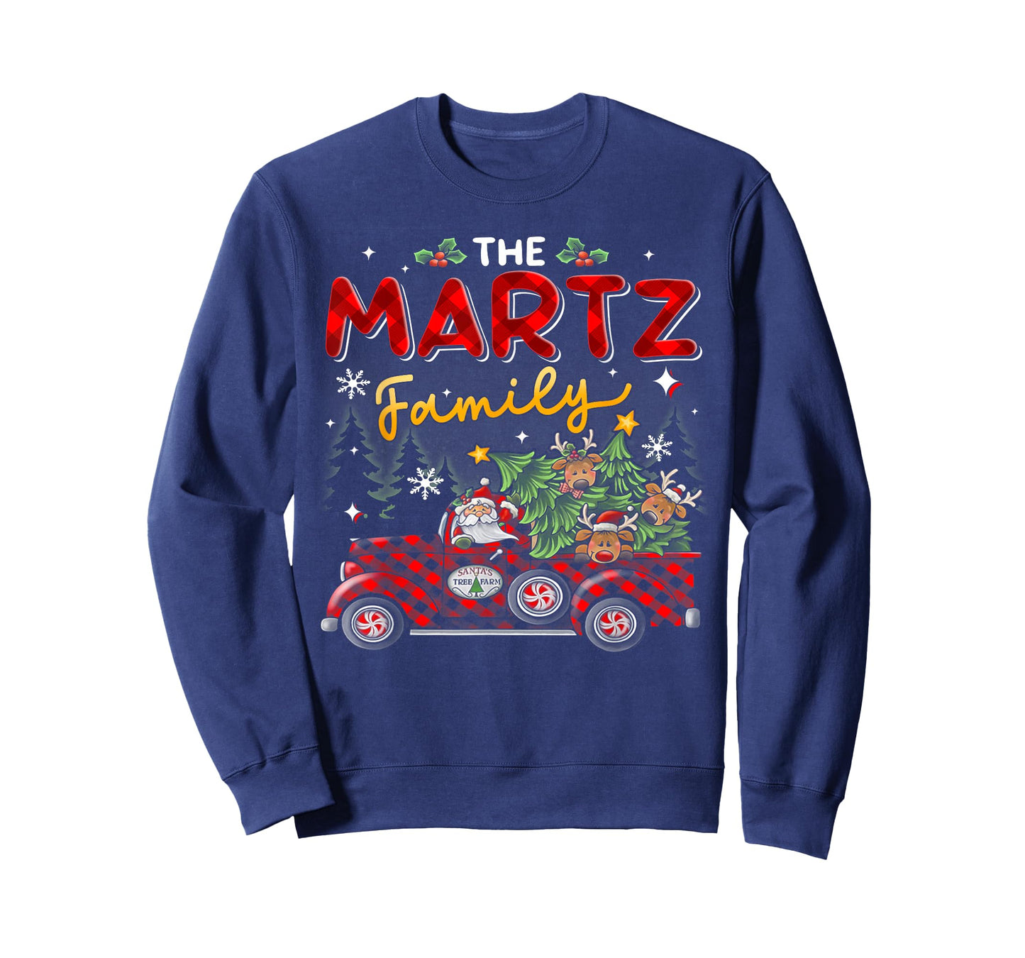 The Martz Family Christmas Matching Pajamas Group Gift T-Shirt