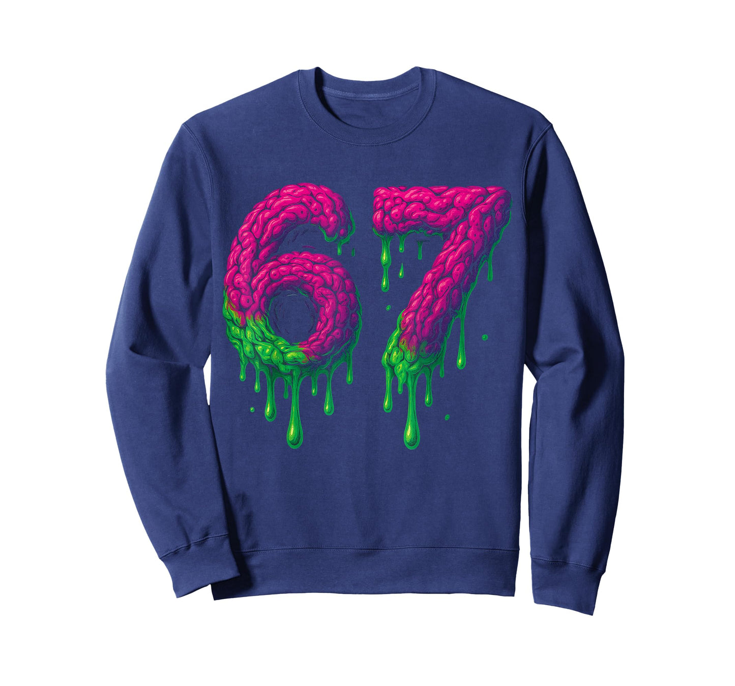 67 Six Seven 6-7 Toxic Brain Drip - Funny Kids Brainrot Meme T-Shirt
