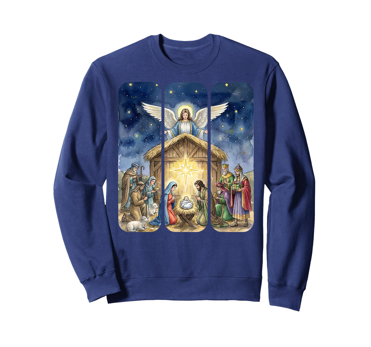 Christian Christmas Nativity Jesus in The Manger Holida T-Shirt