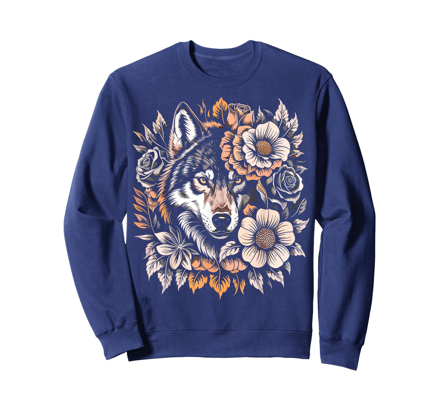 Wolf with Flowers Wolves T-Shirt