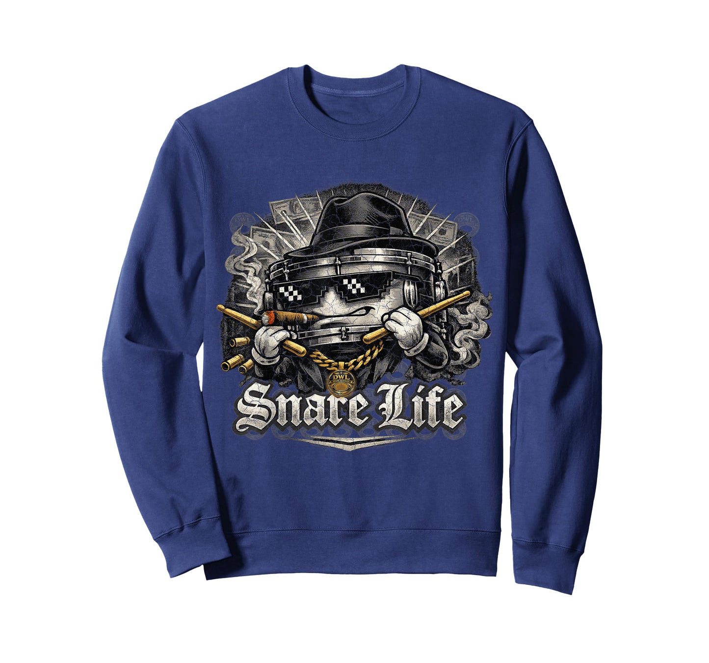 Funny Drummer Snare Life Cartoon Character T-Shirt