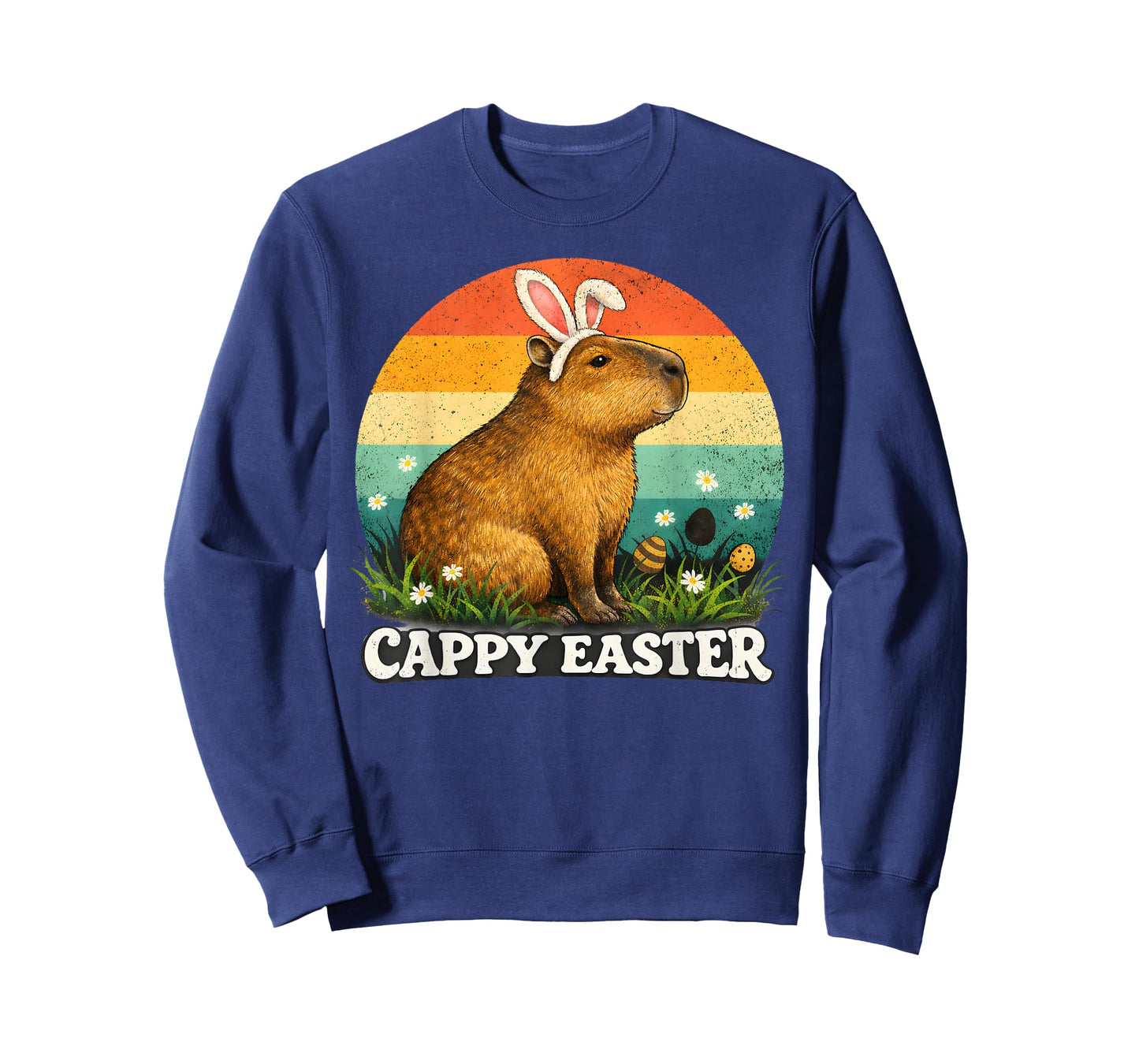 Funny Cappy Easter Capybara Easter Bunny Men Women Kids T-Shirt