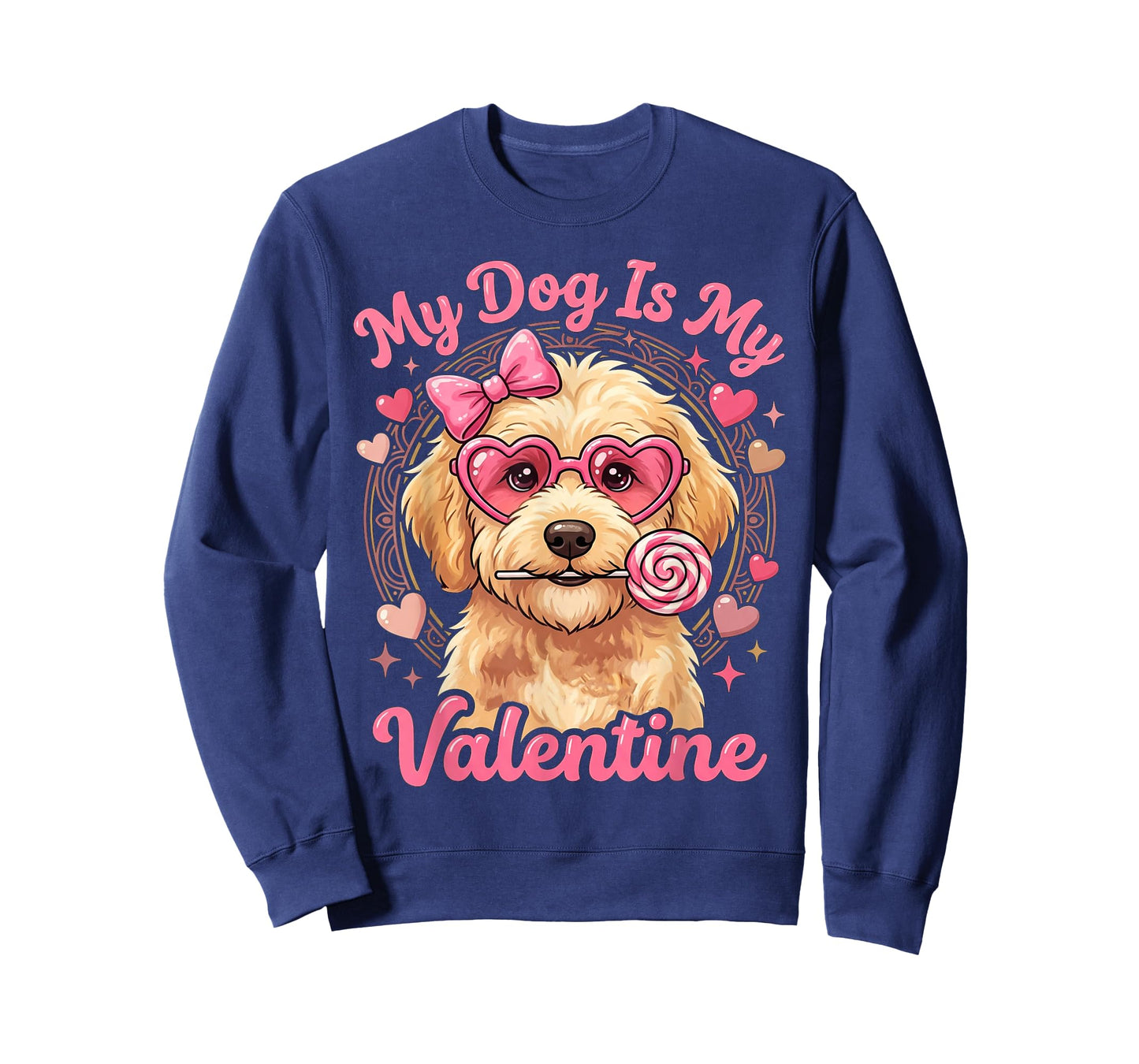 My Dog is My Valentine Goldendoodle Heart Golden Doodle Love T-Shirt