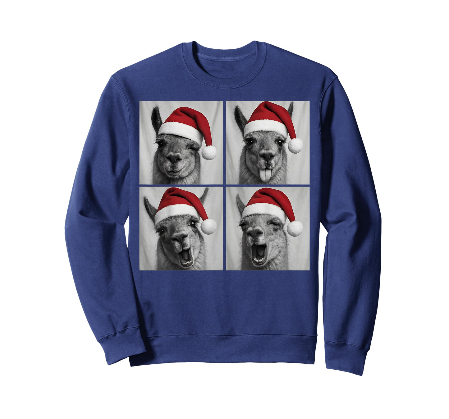 Funny Christmas Llama Santa Photo Booth T-Shirt
