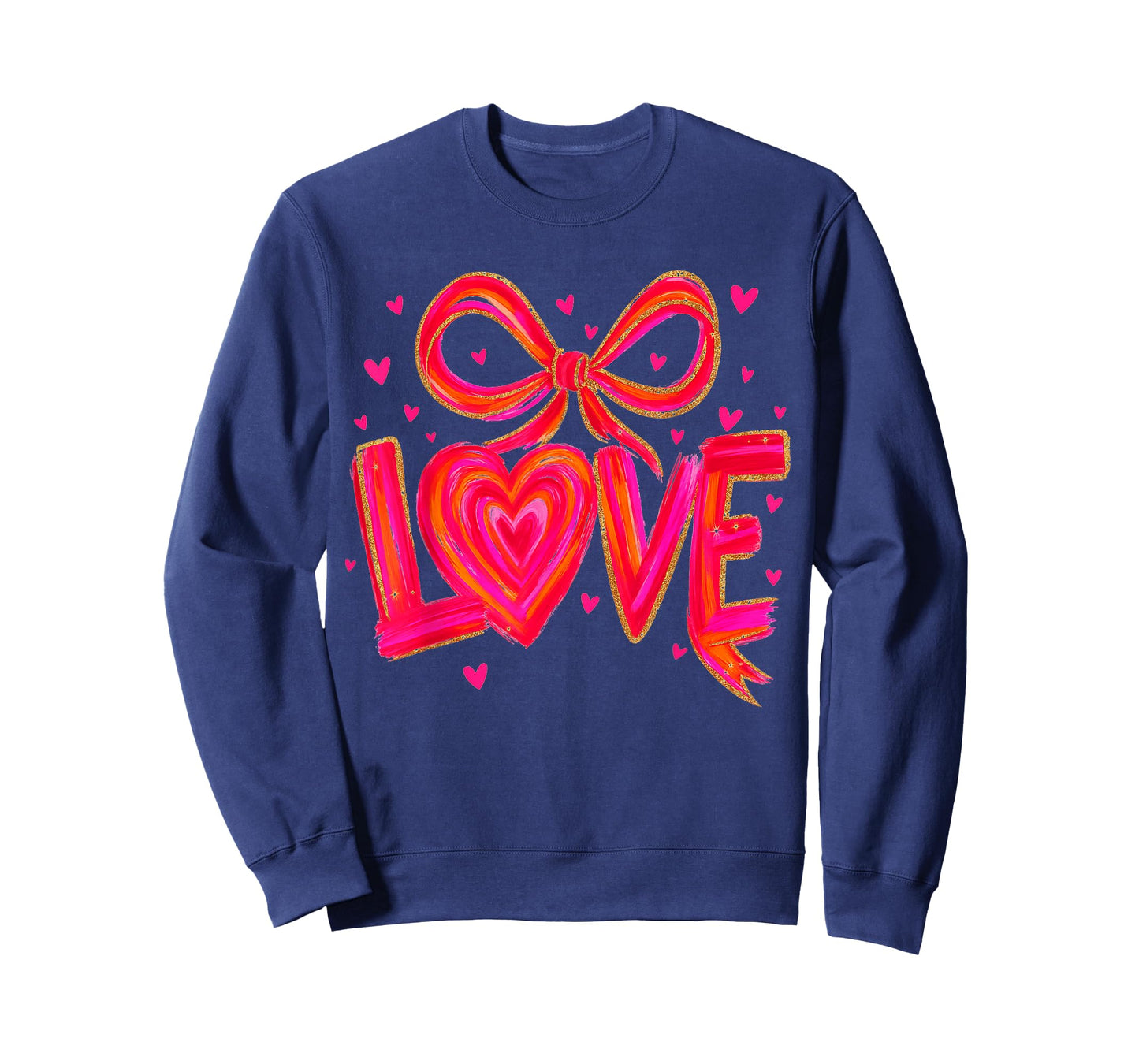 Valentine's Day Love Preppy Coquette Bow XOXO Hearts T-Shirt