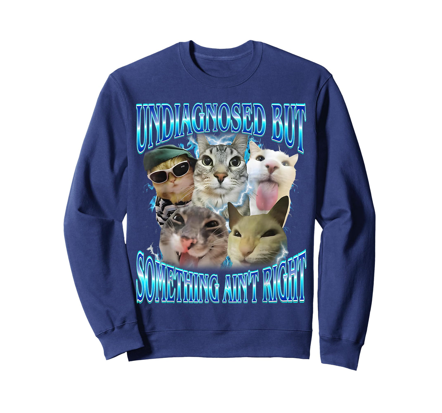 Undiagnosed But Something Ain't Right Funny Cat Meme Stupid T-Shirt