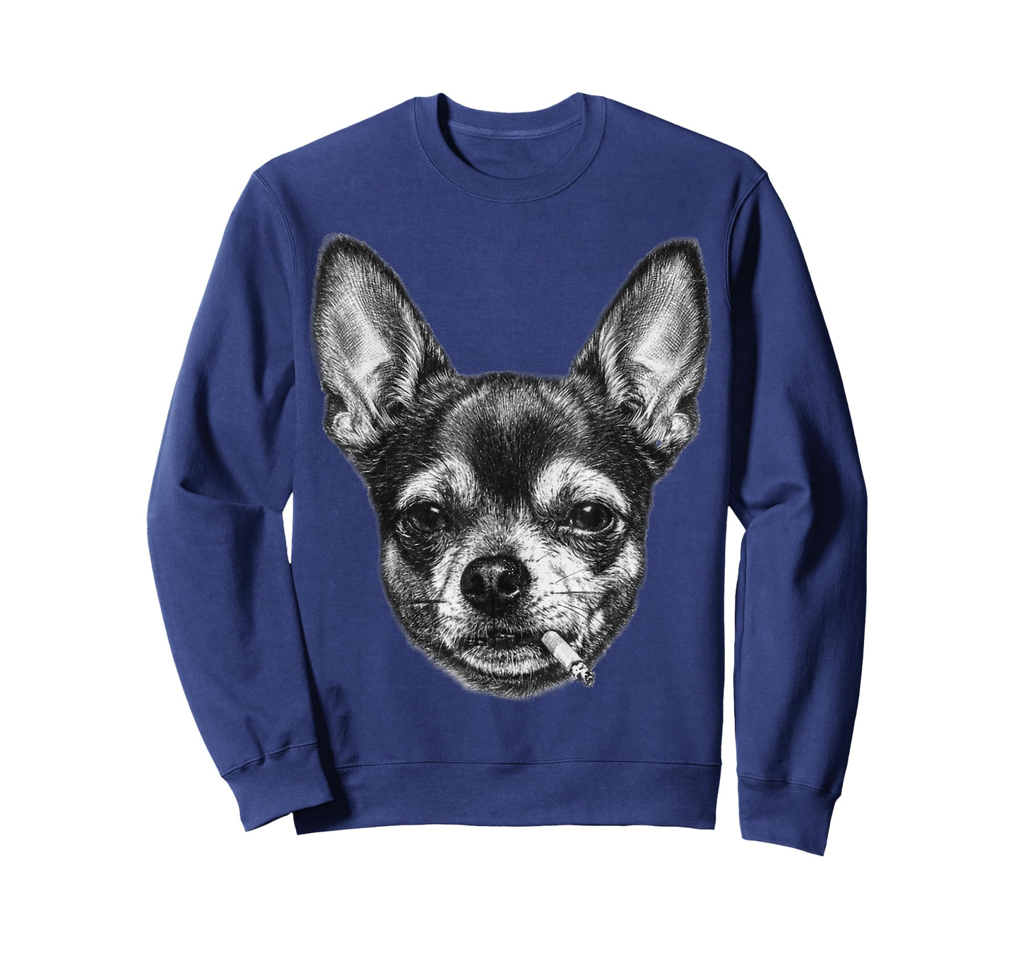 Dog Smoking Cigarette Funny Chihuahua Meme Vintage T-Shirt