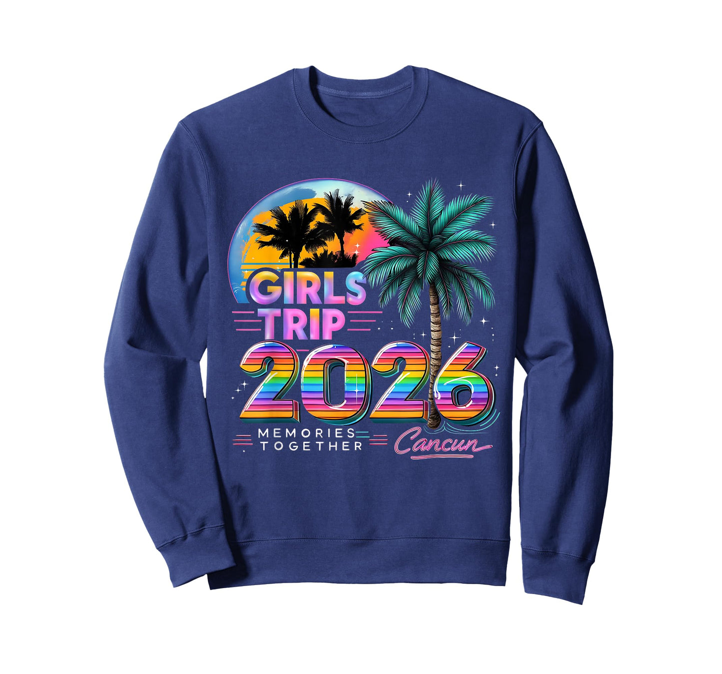 Girls Trip Cancun 2026 Tropical Vacation T-Shirt